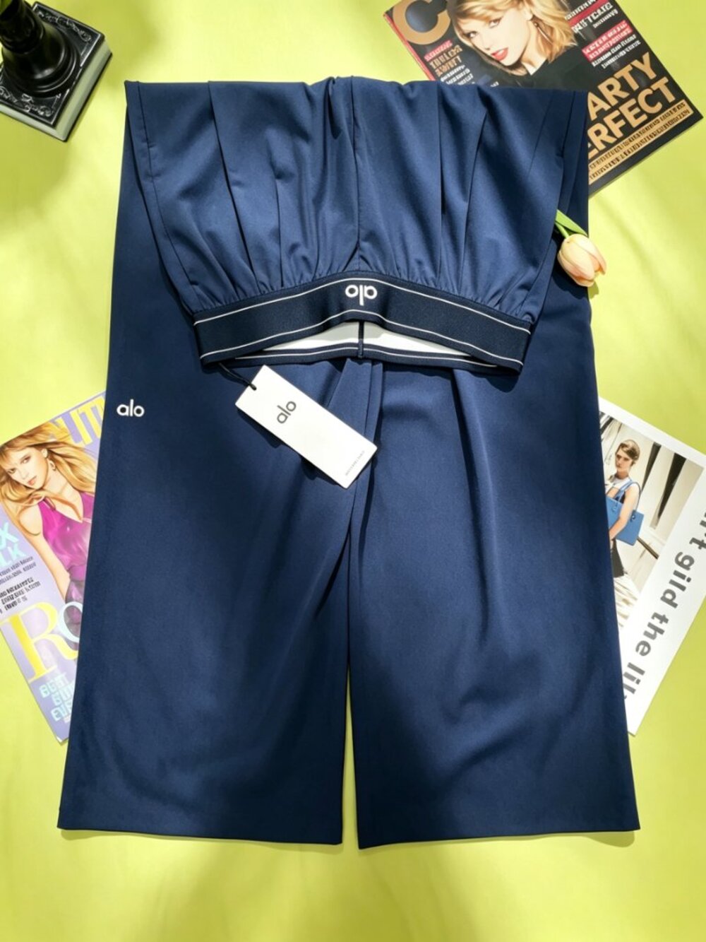 NWT🐋ALO Yoga Navy Suit Up Trouser 30" Inseam🕊️Relaxed Regular Fit - Picture 5 of 13
